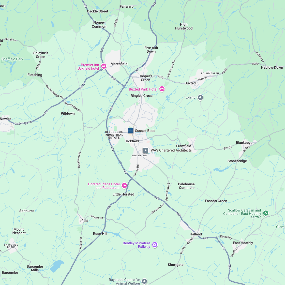 Uckfield Map